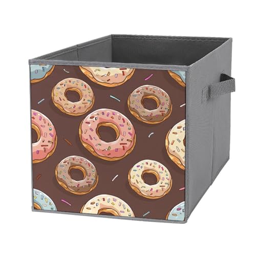 Organiseur de rangement pliable marron et bacs empilables en tissu