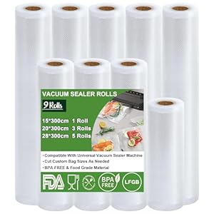 Omtofo Vakuumierfolienrollen 9er Set BPA-frei
