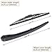 AUTOBOO Replacement for 2010-2018 Cadillac SRX, 2010-2014 CTS Rear Window Windshield Back Wiper Blade Arm Cover Assembly - Part NO. 20825881 25937776, Blade 12 inch
