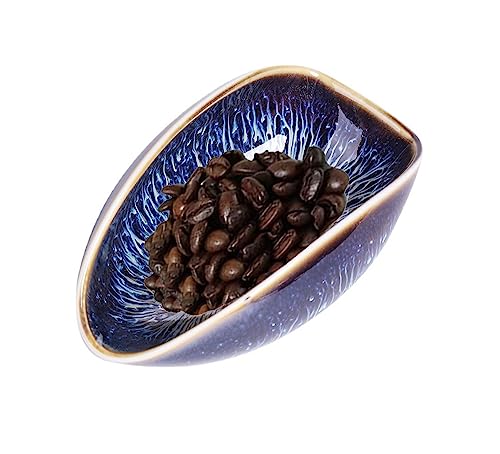 Quantità: 1 pezzo Mozacona Cucchiaio da caffè in ceramica per caffè in grani di caffè, ciotola per pesare tè, caffè in polvere