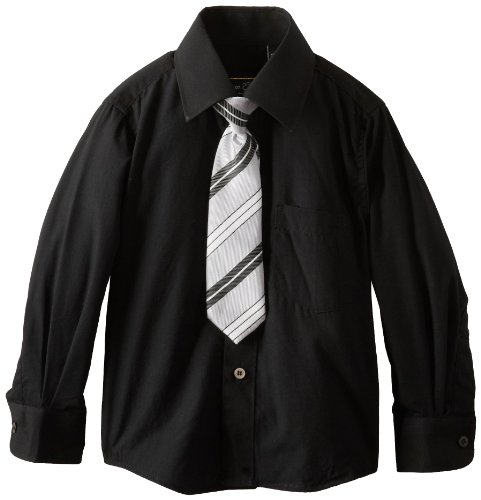 American Exchange boys Dress Shirt With Tie and Pocket Square