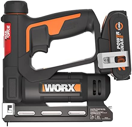 WORX WX843 20Volt/2.0Ah. Li-ion Şarjlı Profesyonel 6-14mm Zımba ve 15mm Çivi Çakma + 3500 adet Yedek Zımba ve Çivi - Görsel 2