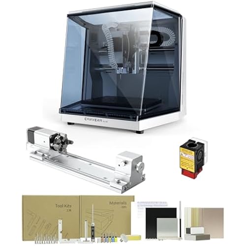 Carvera Air Desktop CNC with 4th Axis Rotary & Add-on, MAKERA Enclosed Mill