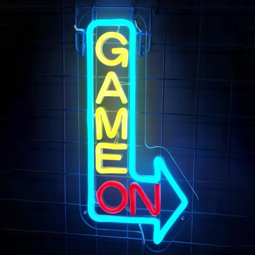 Image of LED Game Sign Game Zone Neon Signs Gaming Room Wall Art Decor Man Cave Lights Signs Gamer Home Bedroom Decoration USB Powered Brightness Adjustable