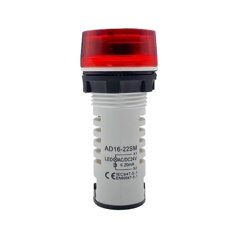 AD16-16/22/30SM Flash Buzzer LED Intermittent Sound Intermittent Alarm AC/DC 220V24V12V(22mmgreenlightblackshell220v)