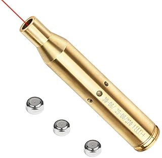 EZshoot for 30-06 25-06 and 270 Bore Sight Laser Red Dot Cartridge Boresighter with 3 Batteries
