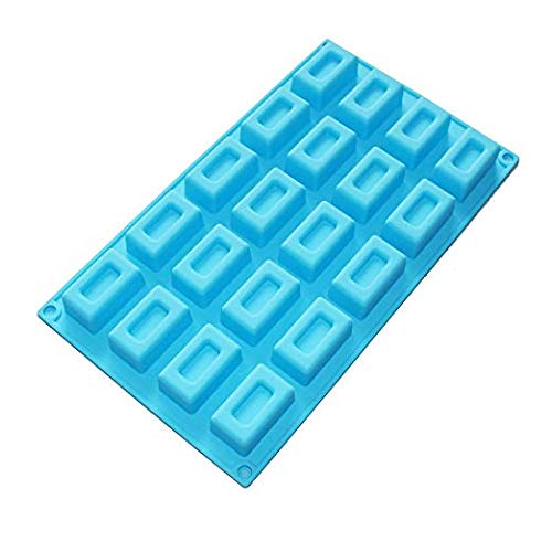 APSAMBRFramed Rectangle Guest Soap Chocolate Jello Ice Cream Silicone Mold 20-Cavity Handmade Soap Jelly Pudding Dessert Baking Mould-image-46