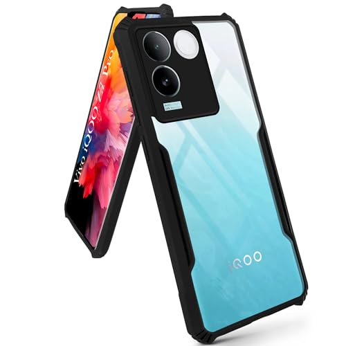 Image of Jkobi Back Cover Case for Vivo iQOO Z7 Pro (Shockproof with Polycarbonate Clear Panel | Professional Black)