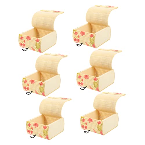 YARNOW 6 Pièces Boîte Rideau De Boîte De Rangement Mini Coffrets Cadeaux Pirate Ornement Cadeau Conteneurs Porte-Anneau Organisateur Miniature Boîte Bijoux Organisateur Boîte