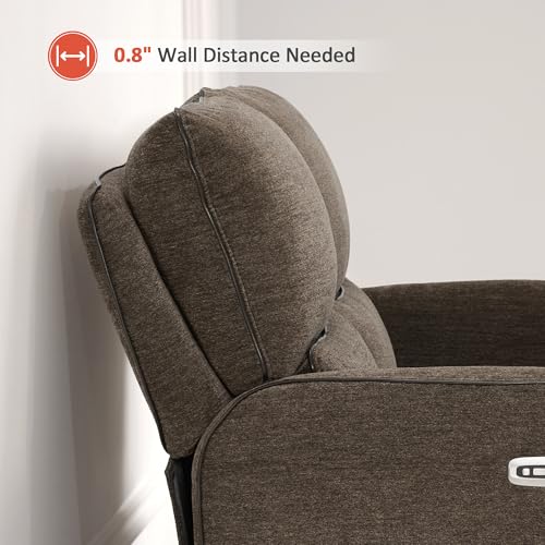 Image of MCombo 60 in Wall Hugger Reclining Loveseat Recliner, RV Sofa 6924 (Brown)