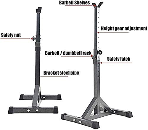 Sport Squat Rack Bench met Verstelbare Barbell Gym Bench Home Fitness Press Bench met Halters voor Gewichten Multifunctioneel Thuis Aerobic - Image 4