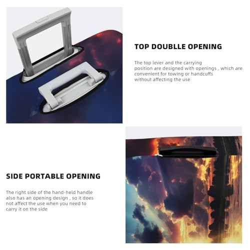 Travel Luggage Cover Fashion Suitcase Protector Multicolor Sky Spandex Baggage Covers Washable Suitcase Covers Anti-Scratch Luggage Cover Protectors Fits 18-32 Inch Suitcases Small4