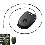 Antivol Rétractable à Code 4 Chiffres, Cadenas Câble Antivol Casque Moto Vélo Valise Sac ABS Acier Inoxydable Léger Portable Serrure Numérique Flexible Étanche Sécurisée pour Bagage Casier