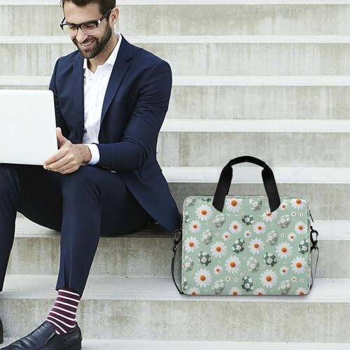 Bolso para portátil senya con diseño de crisantemo verde miniatura 3