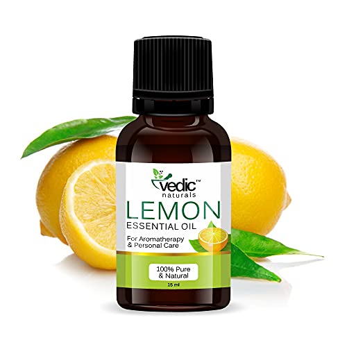 Image of Vedic Naturals Lemon Essential Oil For Aromatherapy & Personal care 100% Natural & Pure – 15 ml (15 ml)