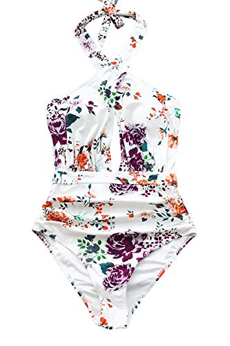 Preisvergleich Produktbild CUPSHE Rosengarten Wickel Badeanzug, M, Mehrfarbig