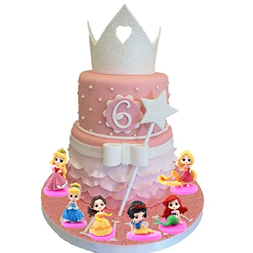 Cake Topper For Disney Princess, Princess Birthday Party Decoration Supplies, Kids Birthday Party Cake Decoration #TOP2