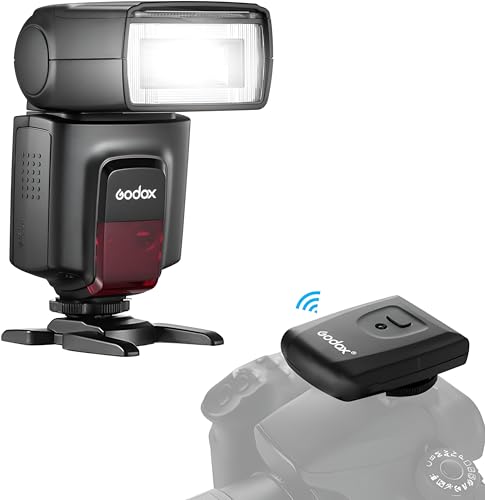 Image of Godox TT560II Wireless 433MHz GN38 Camera Flash Speedlite Light with Built-in Receiver with RT Transmitter Compatible for Canon Nikon Sony Olympus Pentax Fuji DSLR Cameras with Standard Hot Shoe