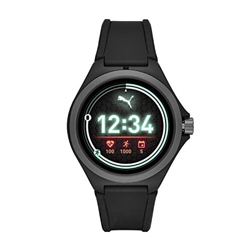 Lista de Reloj Puma Original - los preferidos. 46 Puma PT9100 Smartwatch Puma Unisex, Correa Silicon Color Negro, Caja Color Negro, Multifuncion for Accesorios, Negro, Unisex