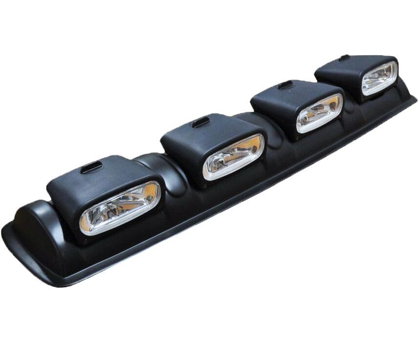 Yellow Lens Roof-Mounted Off-Road Fog Light Kit With Switch & Harness - Universal 4x4