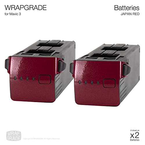 Image of WRAPGRADE Partial Skin Stickers for DJI Mavic 3 Pro Accent Color (Japan RED)
