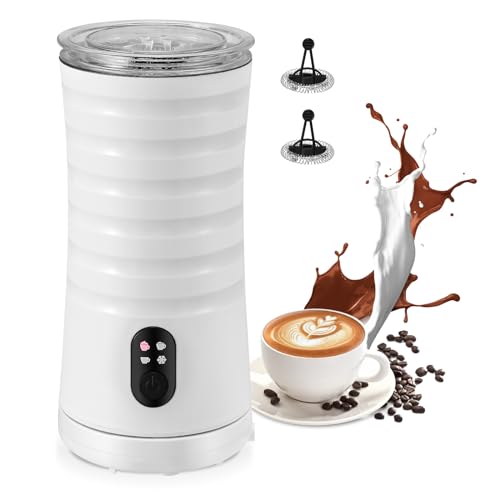 WAWOFUN Milk Frother, 4-in-1 Electric Milk Steamer, 8.1oz/240ml Automatic Hot and Cold Foam Maker and Milk Warmer for Latte, Cappuccinos, Macchiato, from The Makers of Instant 400W (White)