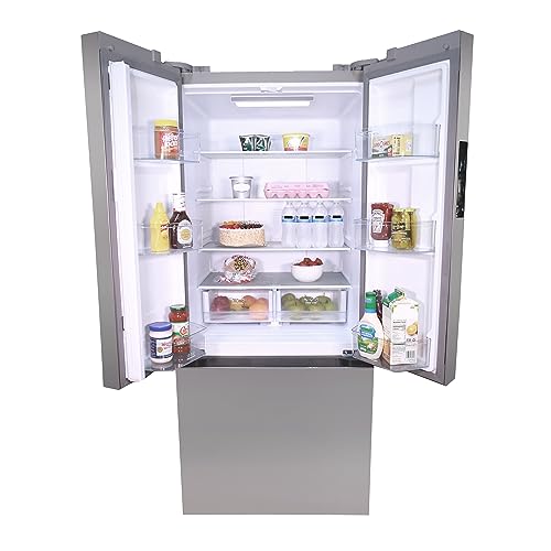West Bend WB1750FDBMLSS Frost Free French Door Refrigerator, 17.5 Cu.Ft