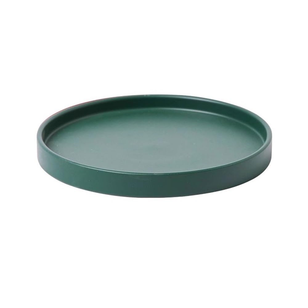 Plant Saucer Large Round Plant Drip Tray Flower Planter Saucer(Green,XXL)
