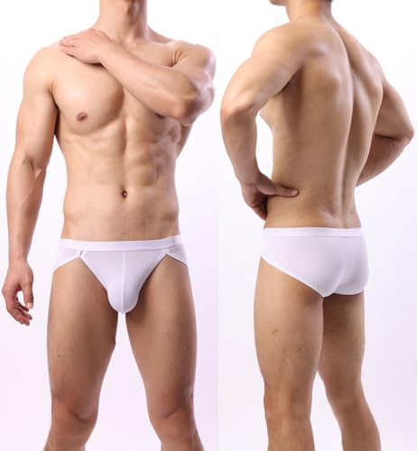 Men's 6-Pack Bikini Underwear Seamless Mesh Breathable Lightweight Bikini Briefs2