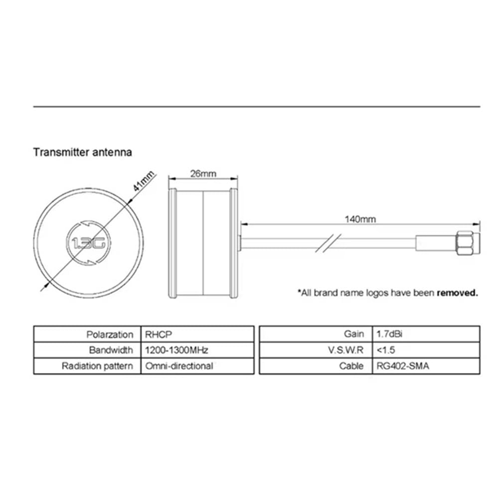 Transmisor VTX de 3,3 G y 4 W y Receptor VRX. Transmisión de Video para Carreras de Drones y Gafas FPV. Alcance y Claridad Mejorados.