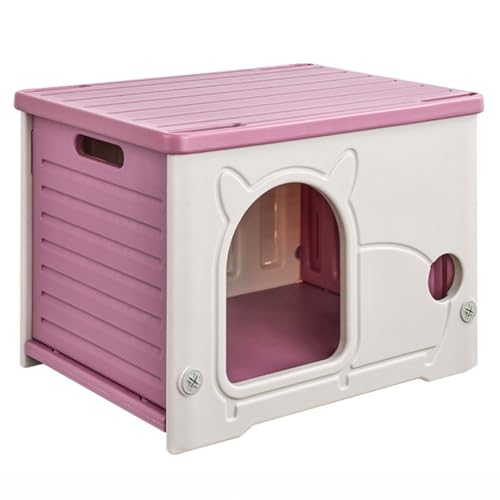 キャットハウス 屋外 キャットハウス 四季 雨に強い 日よけ 小型 半密閉 キャットハウス プラスチック 野良猫 屋外 子犬 ハウス ローズ