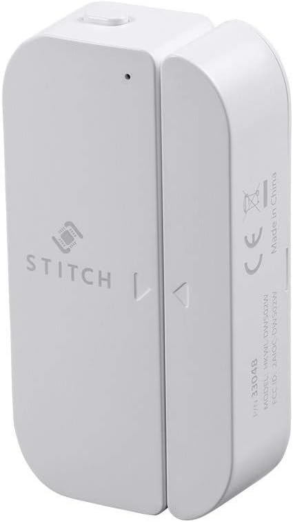 Monoprice Wireless Smart Door/Window Sensor – White | Compatible with Alexa and Google Assistant, No Hub Required – From STITCH Smart Home Collection