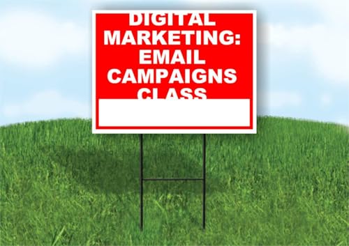 Digital Marketing Email Campaigns Class Write On Me Red 18x24 in Double Sided Yard Road Sign w/Stand