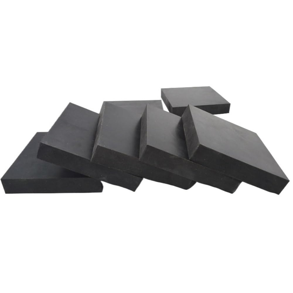 Elastic Anti Slip Damping Gasket, Black Industry Rubber Block, 50X50mm 100x100mm 150X150mm 200x200mm Shockproof Pad 1pc(150X150X20mm)
