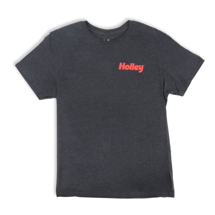 Holley 10434-MDHOL Branded T-Shirt - Cotton - Black Heather - Adult Medium