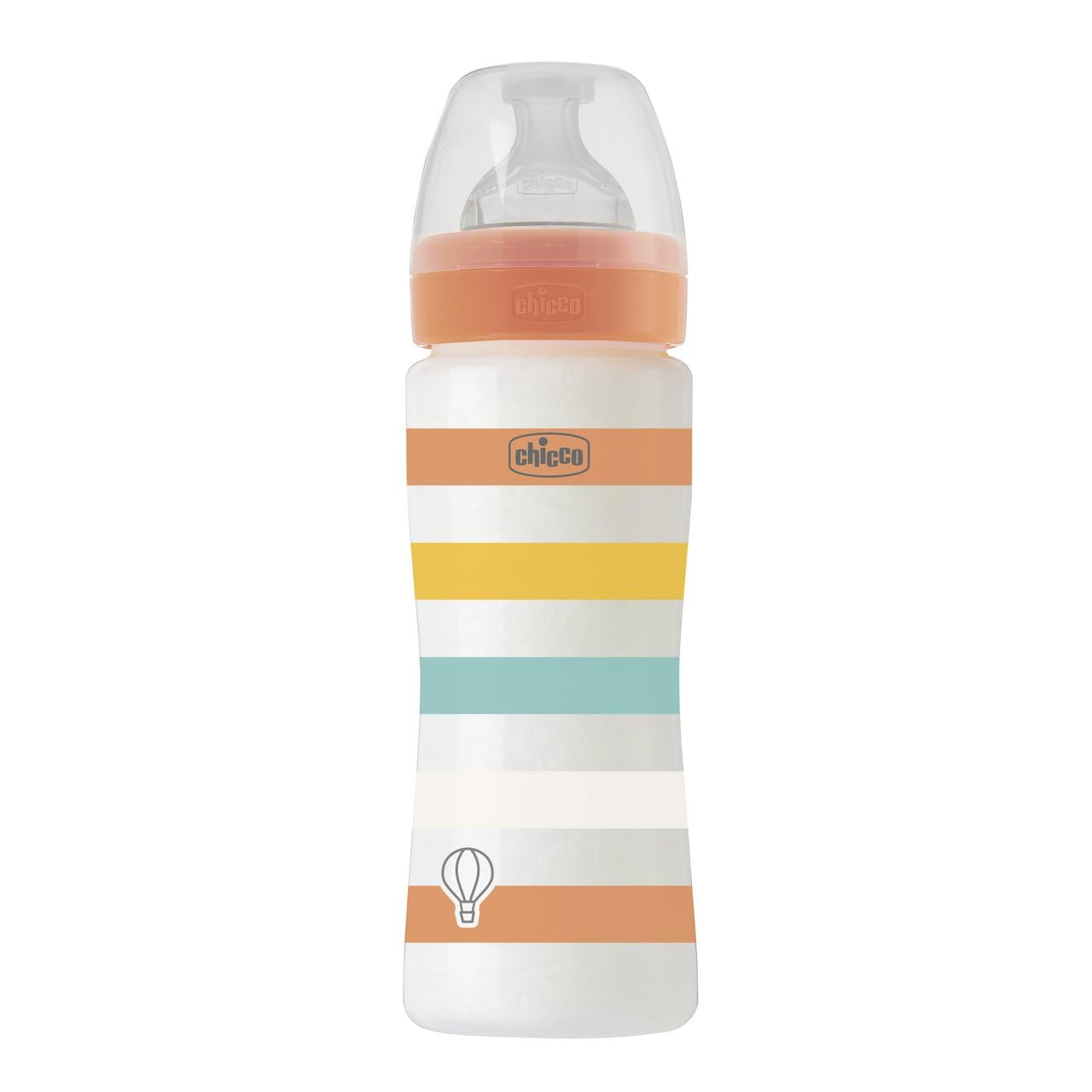 Fysio Drinking Bottle with Soft Silicone Suction Cup and Soft Sense Finish, Anti-Color, Reduces Regeneration and Irritability, Plastic Bottle 330ml, 4 Months+, Neutral
