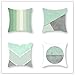 Poszewki na poduszki 18x18 cali zestaw 4,turkusowo-zielone poszewki na poduszki,dekoracyjne poszewki na poduszki poliestrowe,z niewidocznym zamkiem błyskawicznym poszewki na sofę