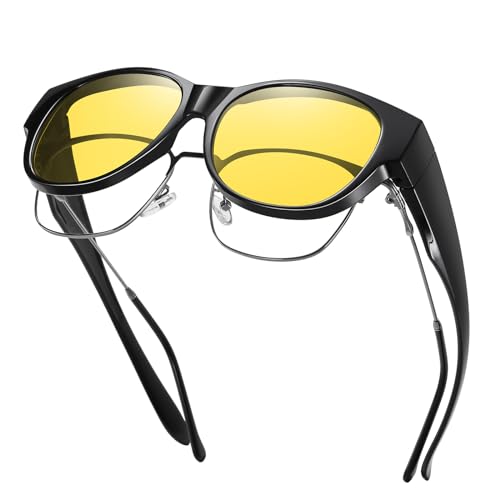 Image of GEGURI Polarized Sunglasses Fit Over Glasses for Men Women, Oversized Square Sun Glasses UV400 Protection Shades