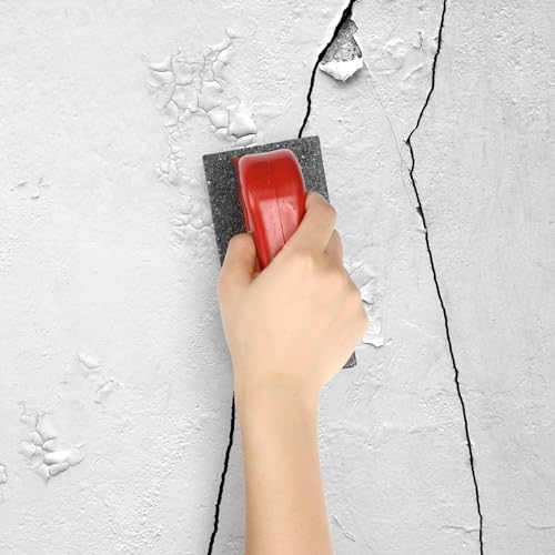Wenqik 2 Pcs Rub Brick with Handle Concrete 20 Grit Masonry Tools Smoothing Cleaning Removing Marks Tool(Red) - Image 5