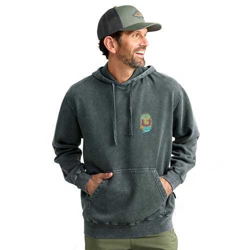 HUK Men's Cotton Fleece Graphic Hoodie, Performance Fishing Sweatshirt - Main Image