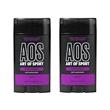 Art of Sport Men’s Deodorant, Talc Free, Sandalwood Fragrance, Made with Natural Botanicals, Green Tea, Made for Athletes, Defy Scent, 2.7 Ounce (Pack of 2)