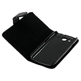 Mobilfunk Krause - Book Hülle Etui Handytasche Tasche Hülle für Samsung GT-I9300 / I9300 (Schwarz)