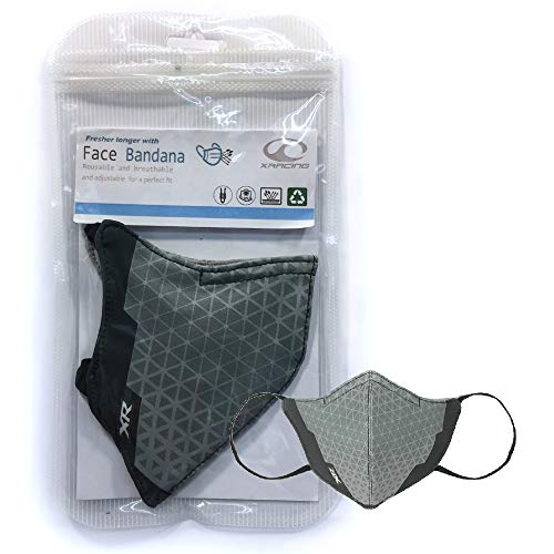 X Racing, Outdoor Sport with 3D Face usage, washable, breathable & reusable (M, SFLAKE CHAROAL)