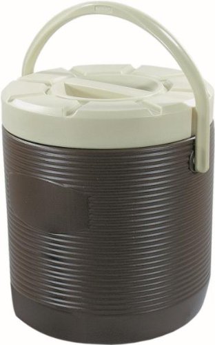 WAS 3753 120 Kunststoff mit PU-Isolierung Thermospeisetransportbehälter mit Schraubdeckel und Tragegrif, Braun, 12 L, 30cm Durchmesser, 34cm Höhe