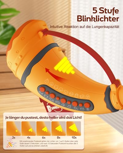 Tierrufer, realistische Tiergeräusche Spielzeug für Kinder Kleinkinder, Horn mit 2 Modi, 30 Effekte und 5-Level-Beleuchtung Display, Vorschule pädagogische für Jungen Mädchen ab 3 Jahren
