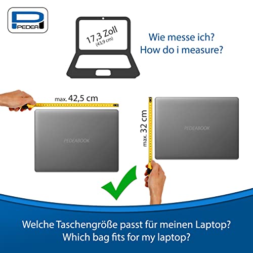 Pedea Laptoptas URBAN Notebook schoudertas met tabletvak, grijs, grijs - Afbeelding 5