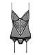 Obsessive Damen Dessous-Set Corsage, in toller Geschenkbox, Schwarz, S/M
