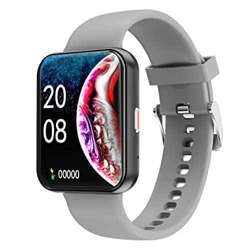 Image of GIZMORE Gizfit Blaze Max 1.85 inch IPS Display with 240 x 280 px | 450 NITS Brightness BT Calling Edge to Edge Display, Voice Assistance, Bluetooth Smartwatch (Gray)