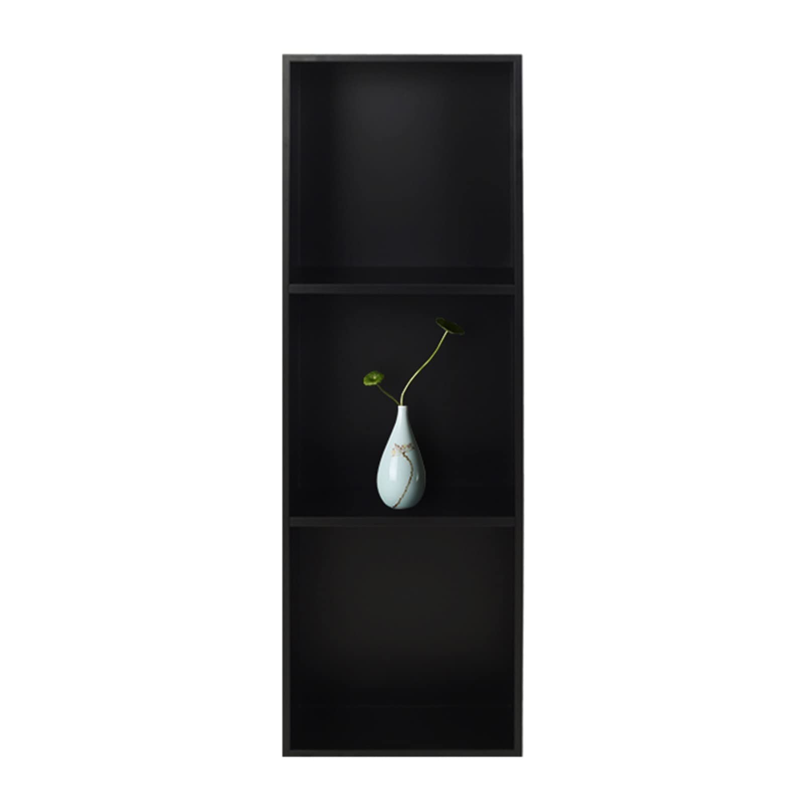 QUSYZD Shower Niche, Wall Recess Stainless Steel Bathroom Shelves, Embedded Brushed Shower Organiser, Shampoo Toiletries Recessed Storage Shelves, Hole Installati,Black-90x28x12.5CM