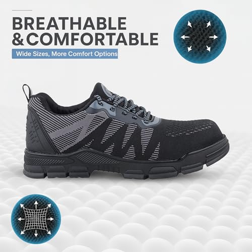 Image of FUEL Reevon-02 Lightweight Safety Shoes with Knitted Fabric Upper, Kevlar Insole & Non-Metallic Toe Cap in 200J